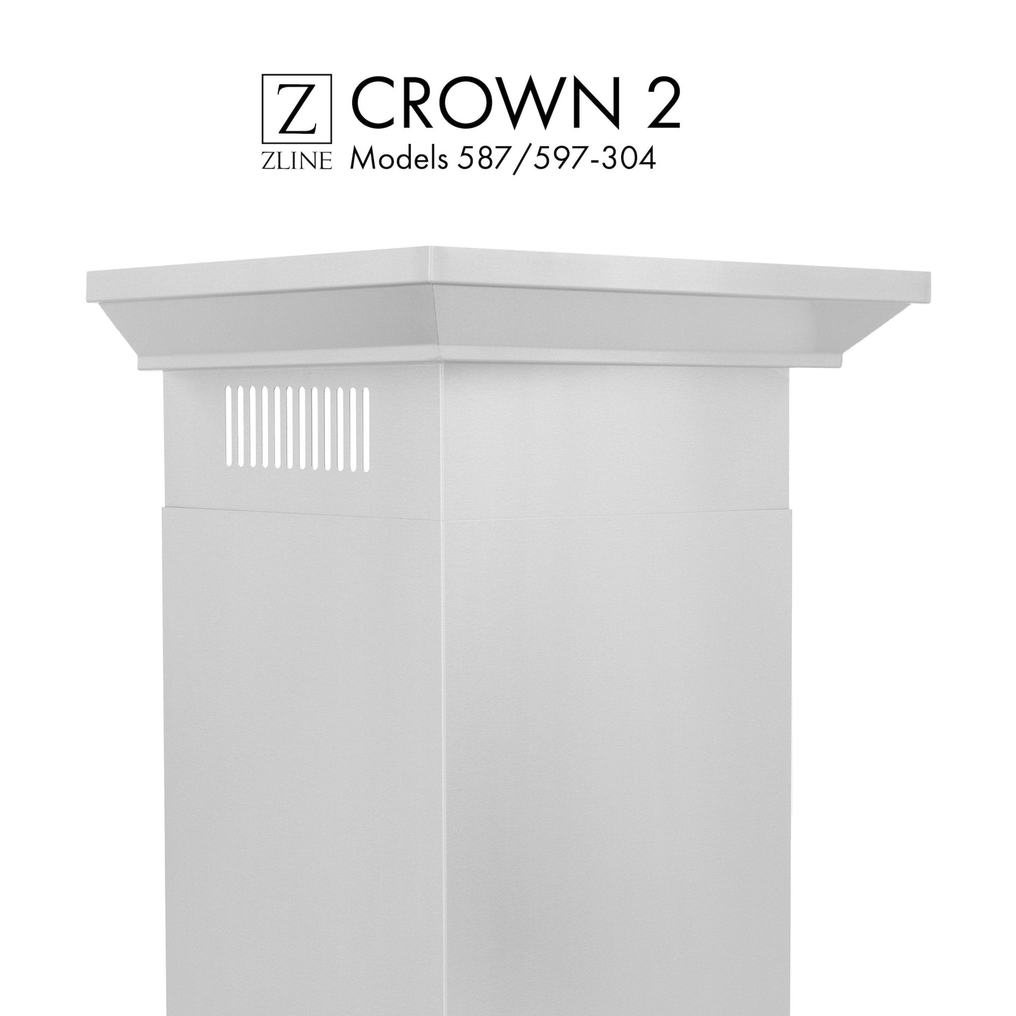 ZLINE Crown Molding #2 for Wall Range Hood, CM2-KB-304