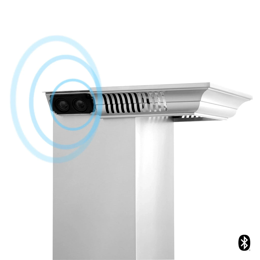 ZLINE Crown Molding in Stainless Steel with Built-in Bluetooth Speakers CM6-BT-KF1/KF2