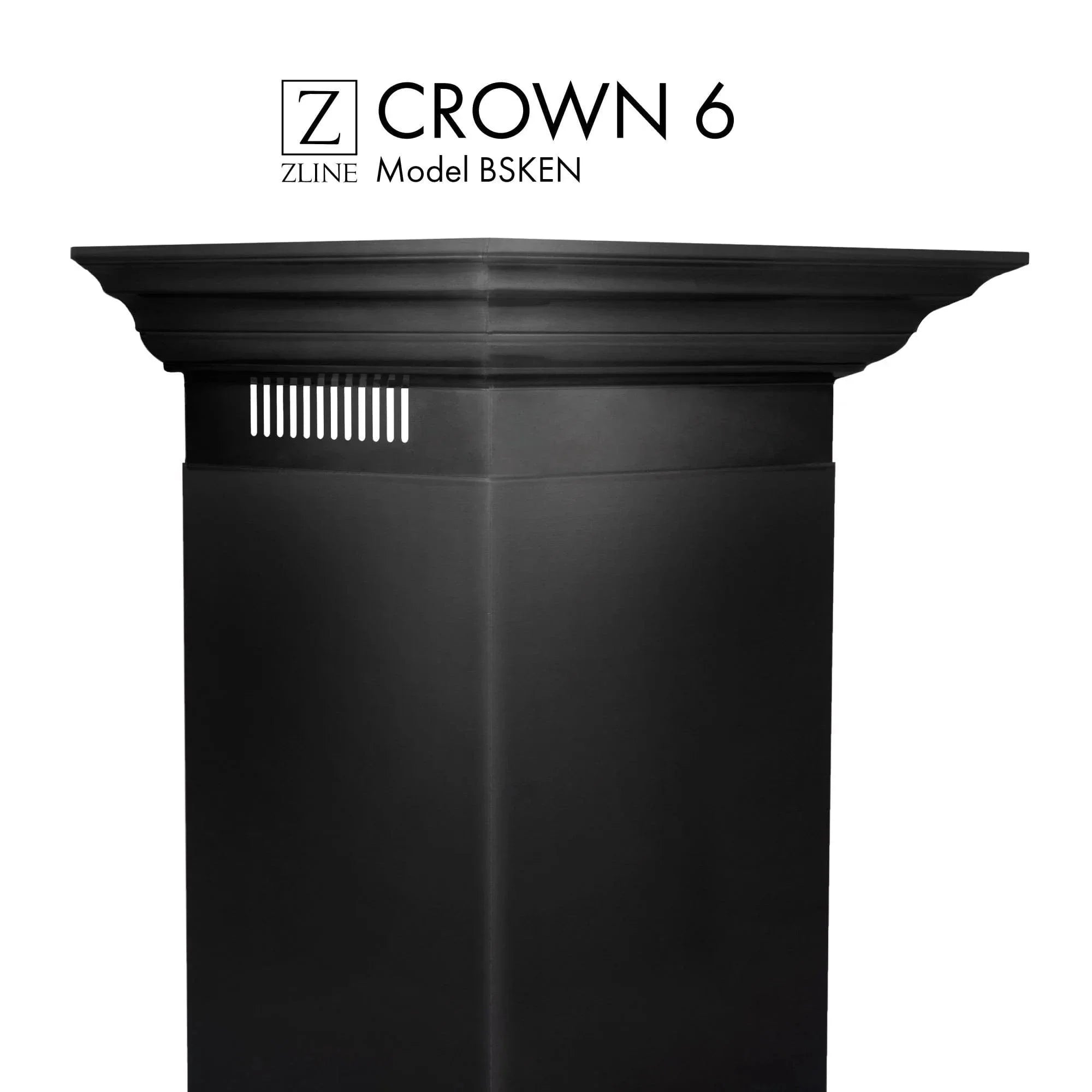 ZLINE Crown Molding Profile 6 Wall Mount RangeHood CM6-BSKEN