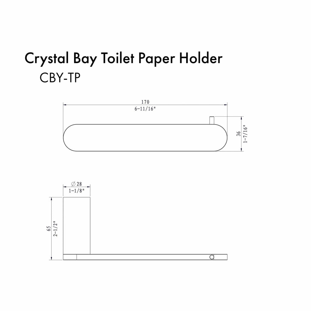 ZLINE Crystal Bay Toilet Paper Holder CBY-TP-MB