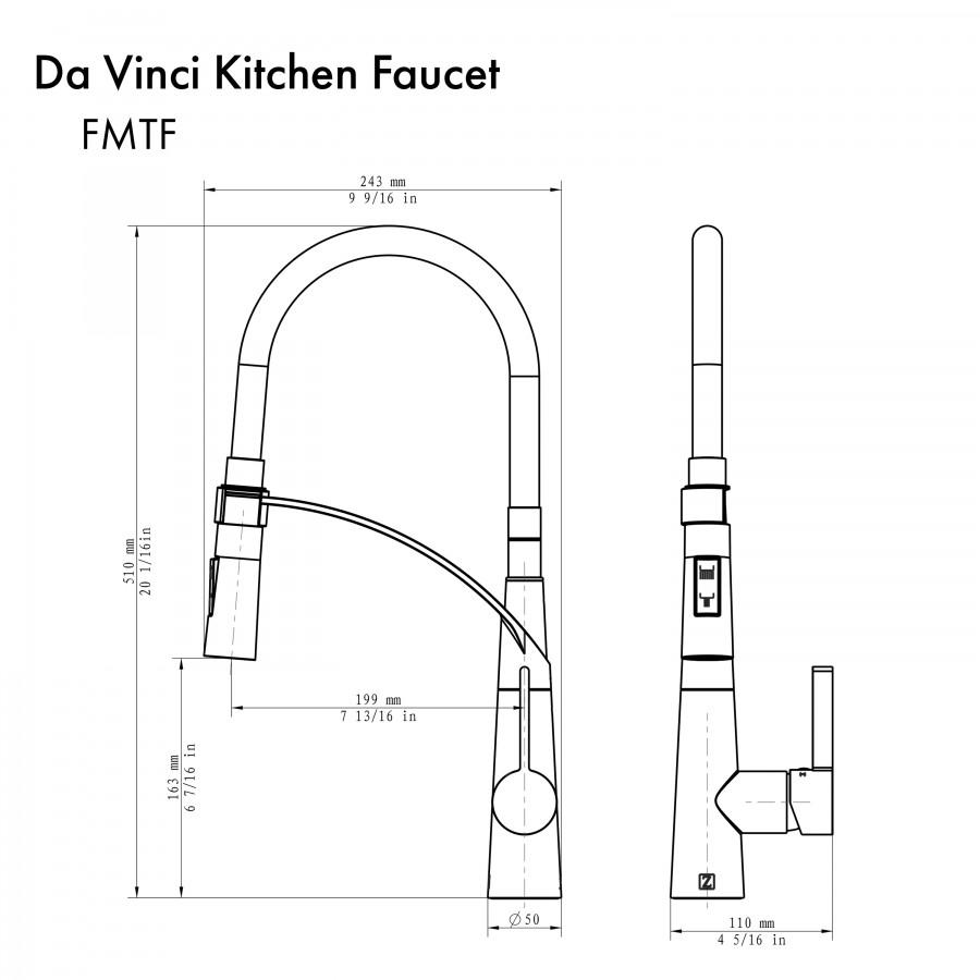 ZLINE Da Vinci Kitchen Faucet DAV-KF-BN