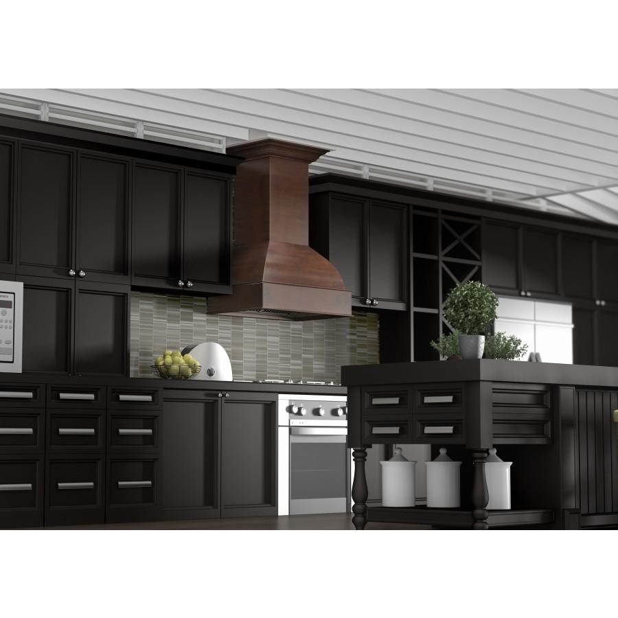 ZLINE 30" Wooden Wall Range Hood, Hamilton, Remote Motor, 369WH-RD-30