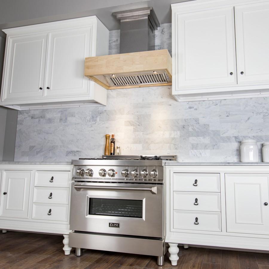 ZLINE 36" Remote Blower Wooden Wall Range Hood, 681M-RD-36