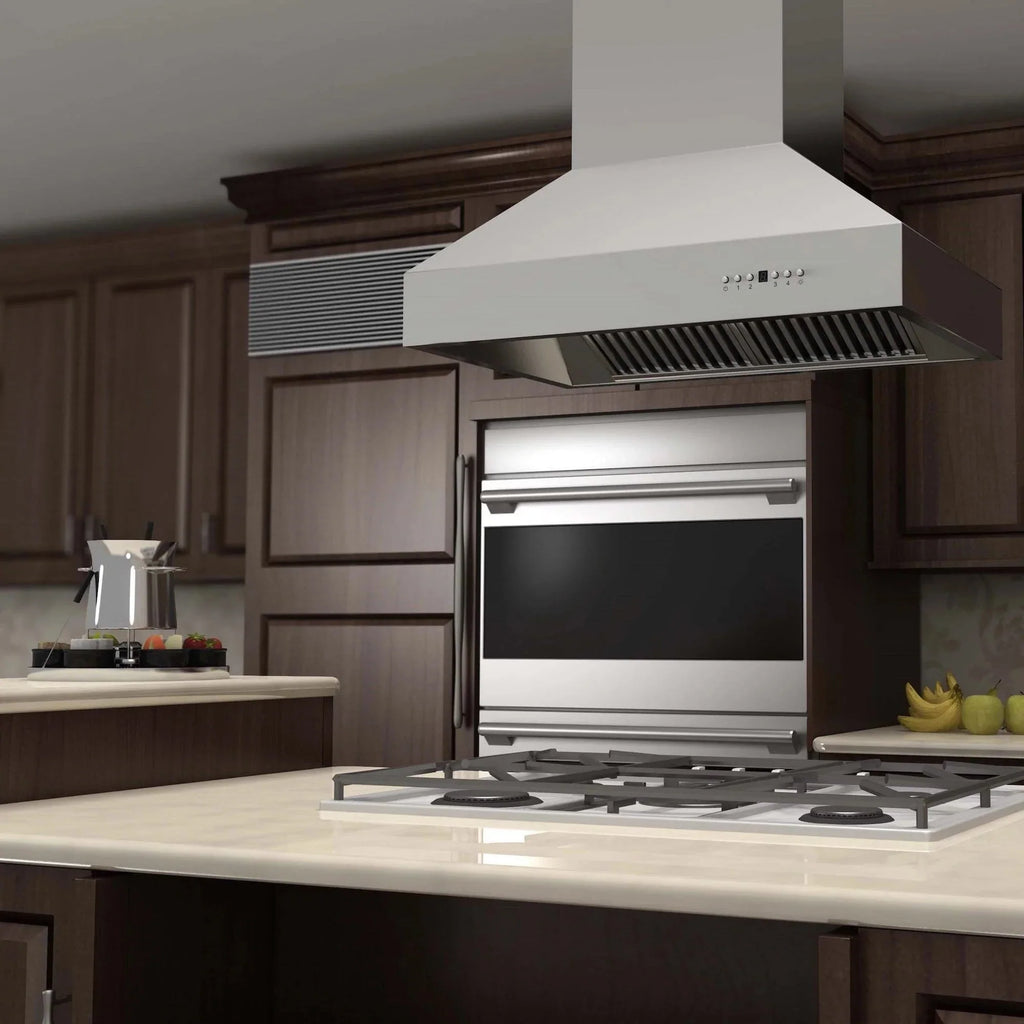 ZLINE Dual Remote Blower Island Mount Range Hood in Stainless Steel 697i-RD-36
