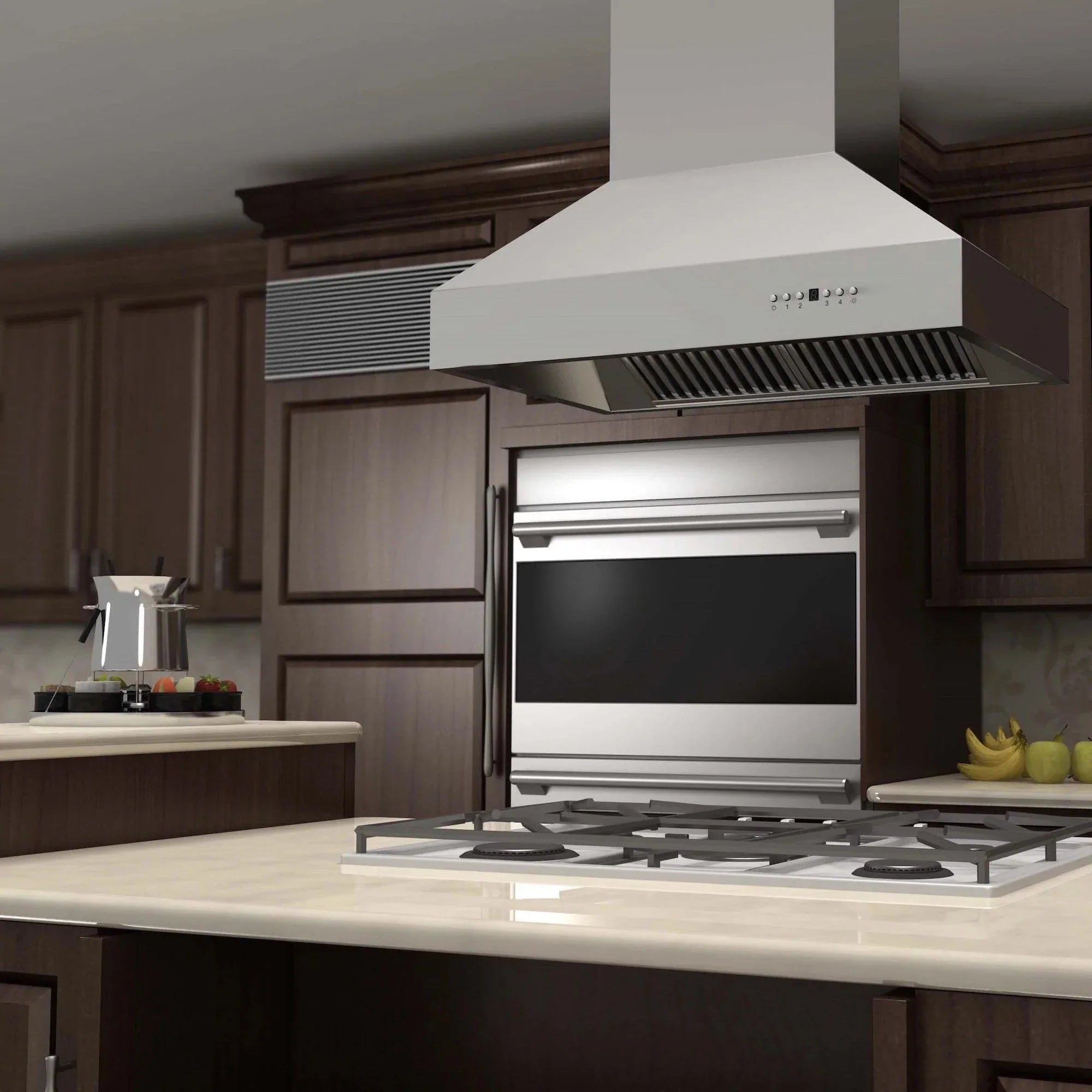 ZLINE Dual Remote Blower Island Mount Range Hood in Stainless Steel 697i-RD-36