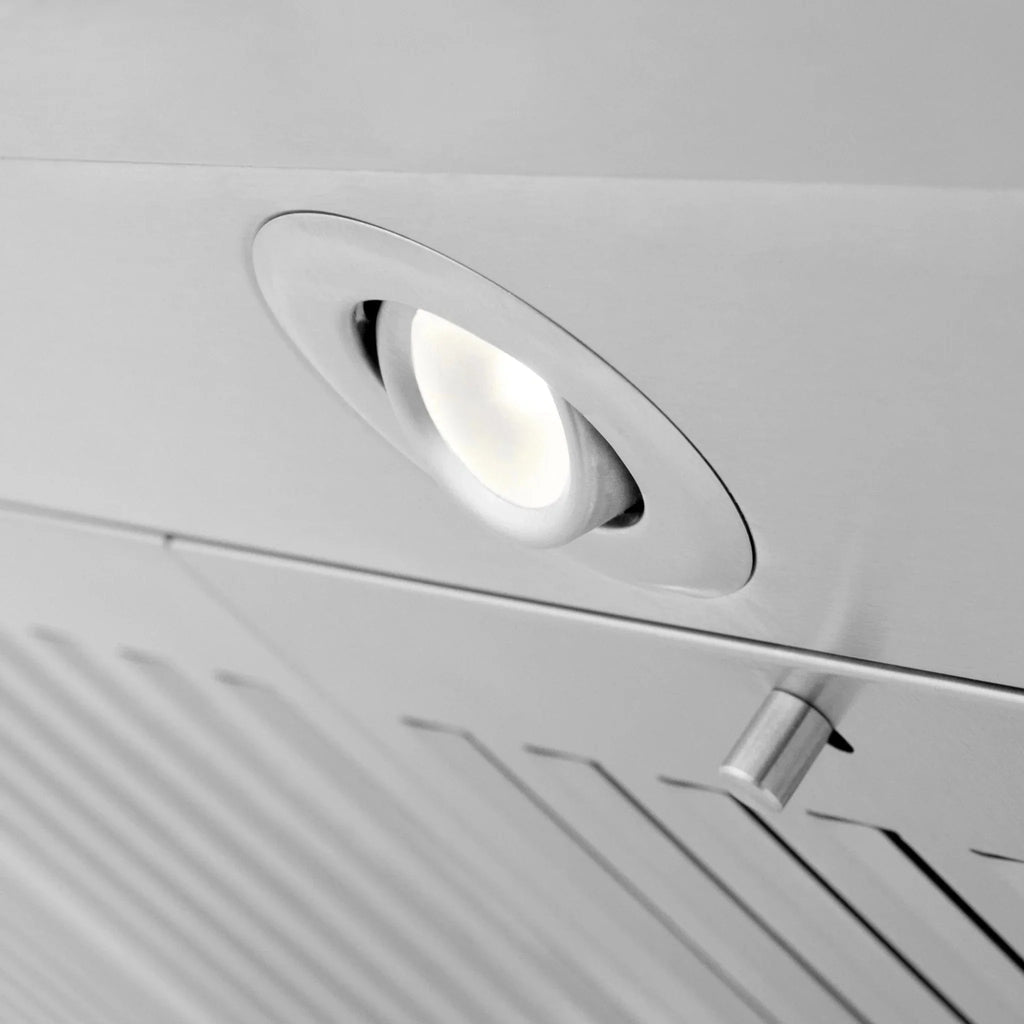 ZLINE Ducted Vent Island Mount Range Hood in Stainless Steel with Built-in ZLINE CrownSound Bluetooth Speakers GL1iCRN-BT-30