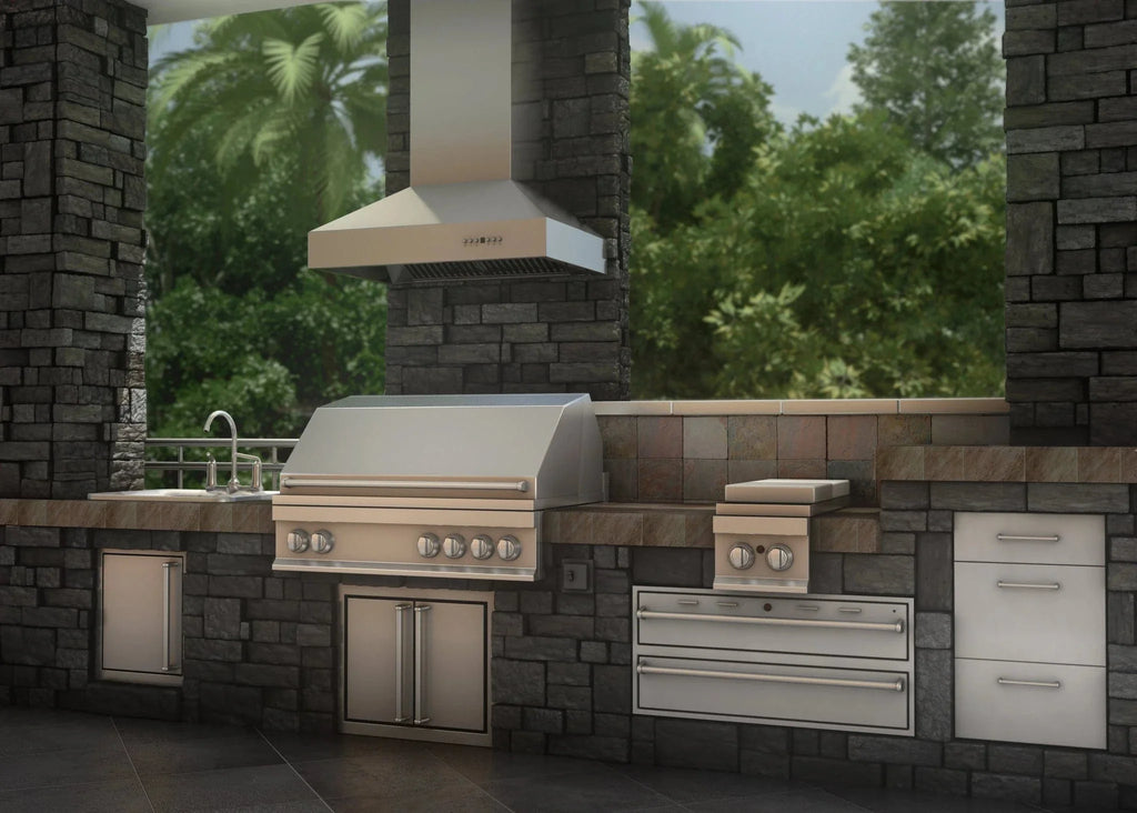 ZLINE Ducted Wall Mount Range Hood in Outdoor Approved Stainless Steel 697-304-30