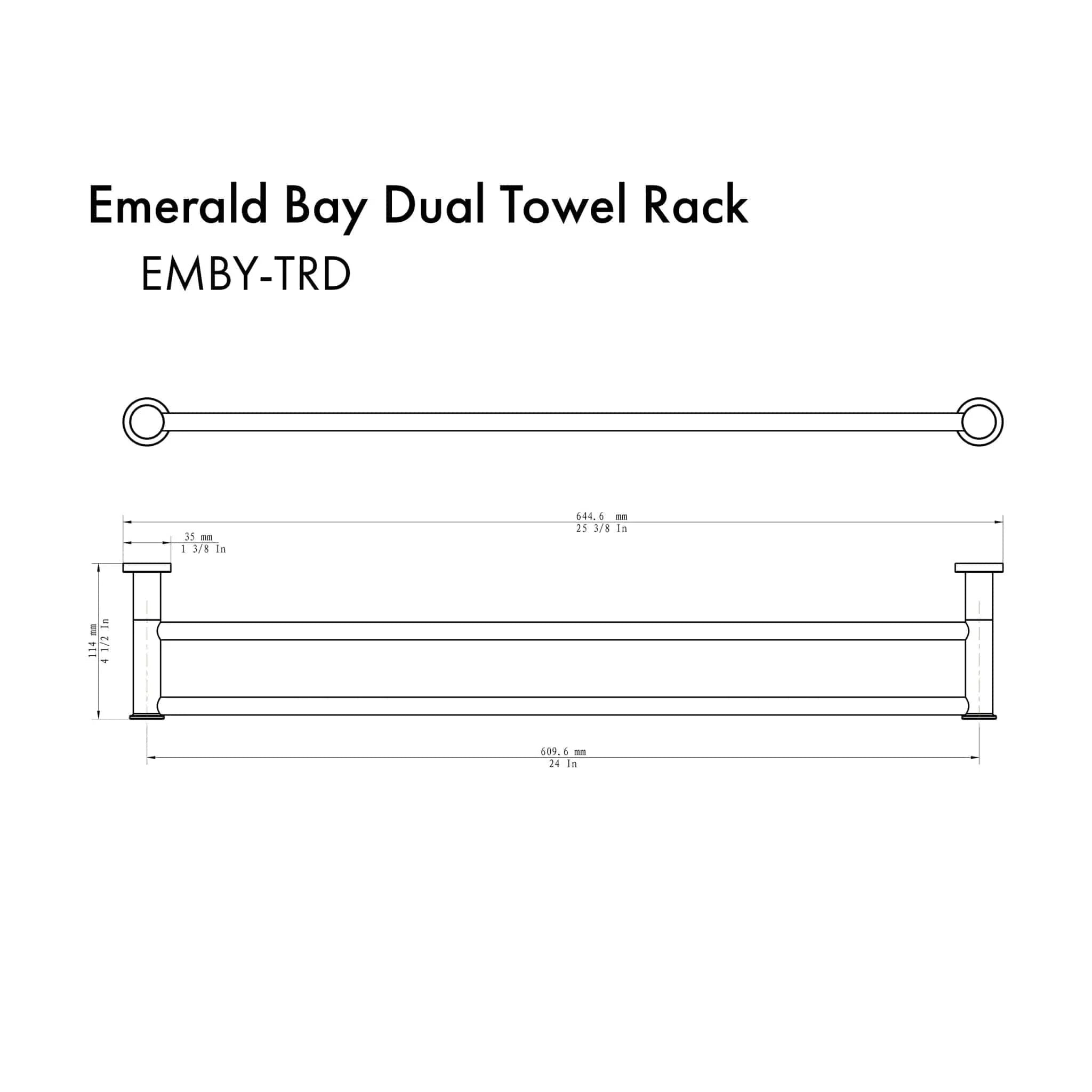 ZLINE Emerald Bay Double Towel Rail EMBY-TRD-MB