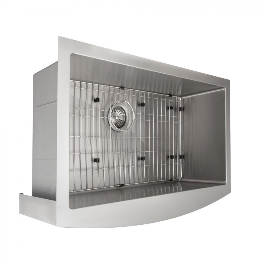 ZLINE Farmhouse 33" Single Bowl Apron Sink, Stainless Steel, SAS-33