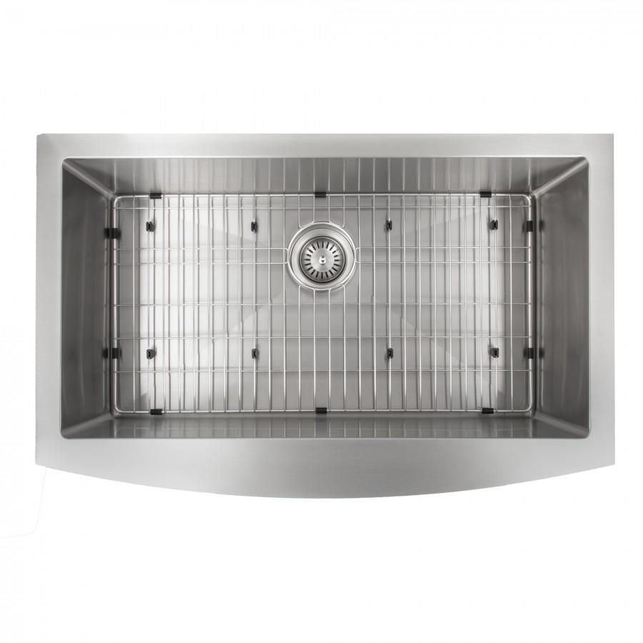 ZLINE Farmhouse 33" Single Bowl Apron Sink, Stainless Steel, SAS-33