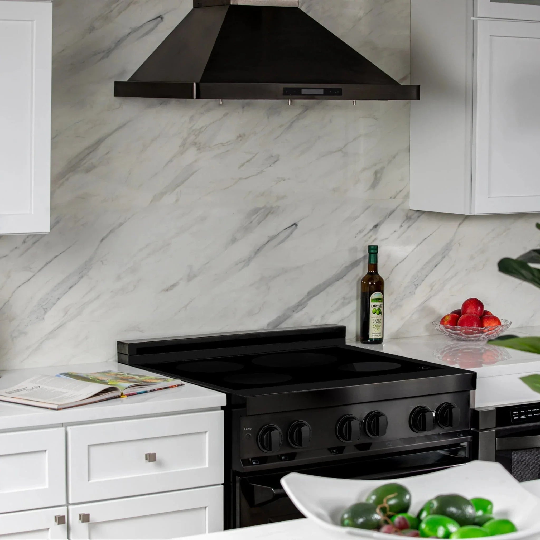 ZLINE Induction Range with a 4 Element Stove and Electric Oven in Black Stainless Steel RAIND-BS-30