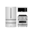 ZLINE Kitchen Package with Refrigerator, Range, Microwave, 3KPR-RAOTRH30