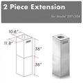 ZLINE Outdoor Chimney Extension for 10'-12' Ceiling, 2PCEXT-597i-304