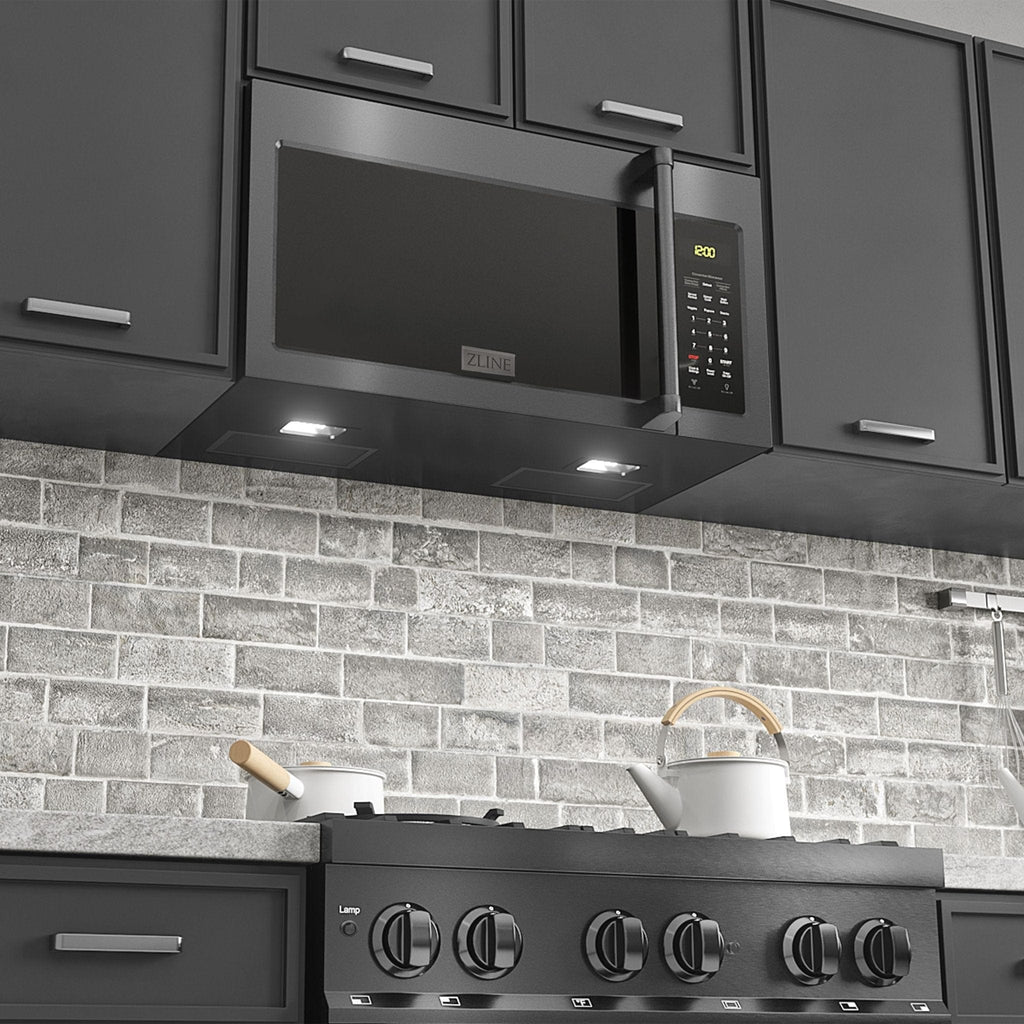 ZLINE Over Range Microwave, Black Stainless MWO-OTR-H-30-BS