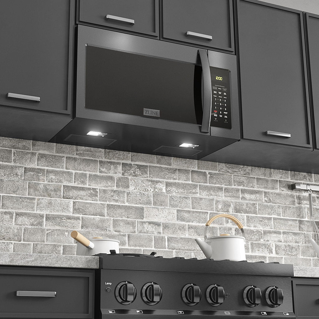 ZLINE Over The Range Microwave Oven, Black Stainless, MWO-OTR-30-BS