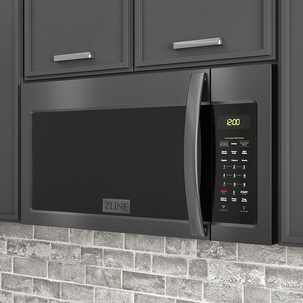 ZLINE Over The Range Microwave Oven, Black Stainless, MWO-OTR-30-BS