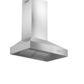 ZLINE Professional Convertible Vent Wall Mount Range Hood in Stainless Steel with Crown Molding 667CRN-36
