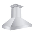 ZLINE Professional Convertible Vent Wall Mount Range Hood in Stainless Steel with Crown Molding 667CRN-48