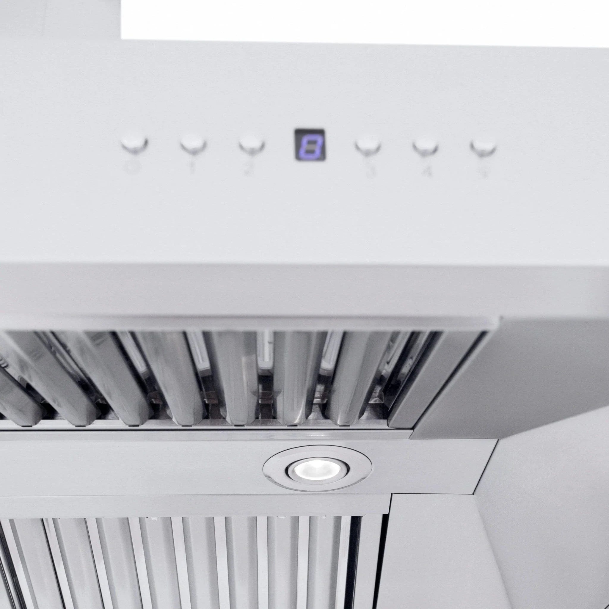 ZLINE Professional Convertible Vent Wall Mount Range Hood in Stainless Steel with Crown Molding 667CRN-48