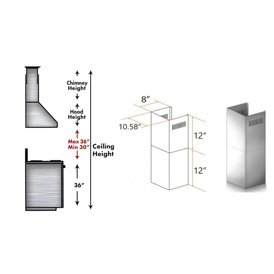 ZLINE Short Kit for 8' Ceilings, SK-KF1