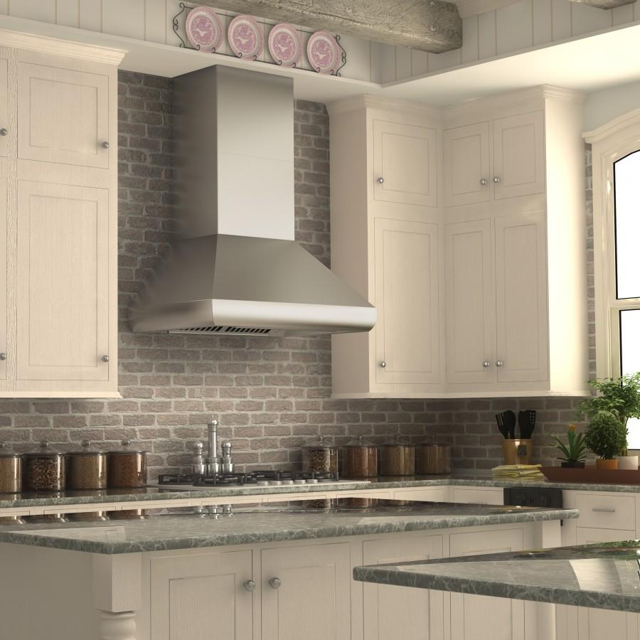 ZLINE 36" Remote Dual Blower Stainless Wall Range Hood, 587-RD-36