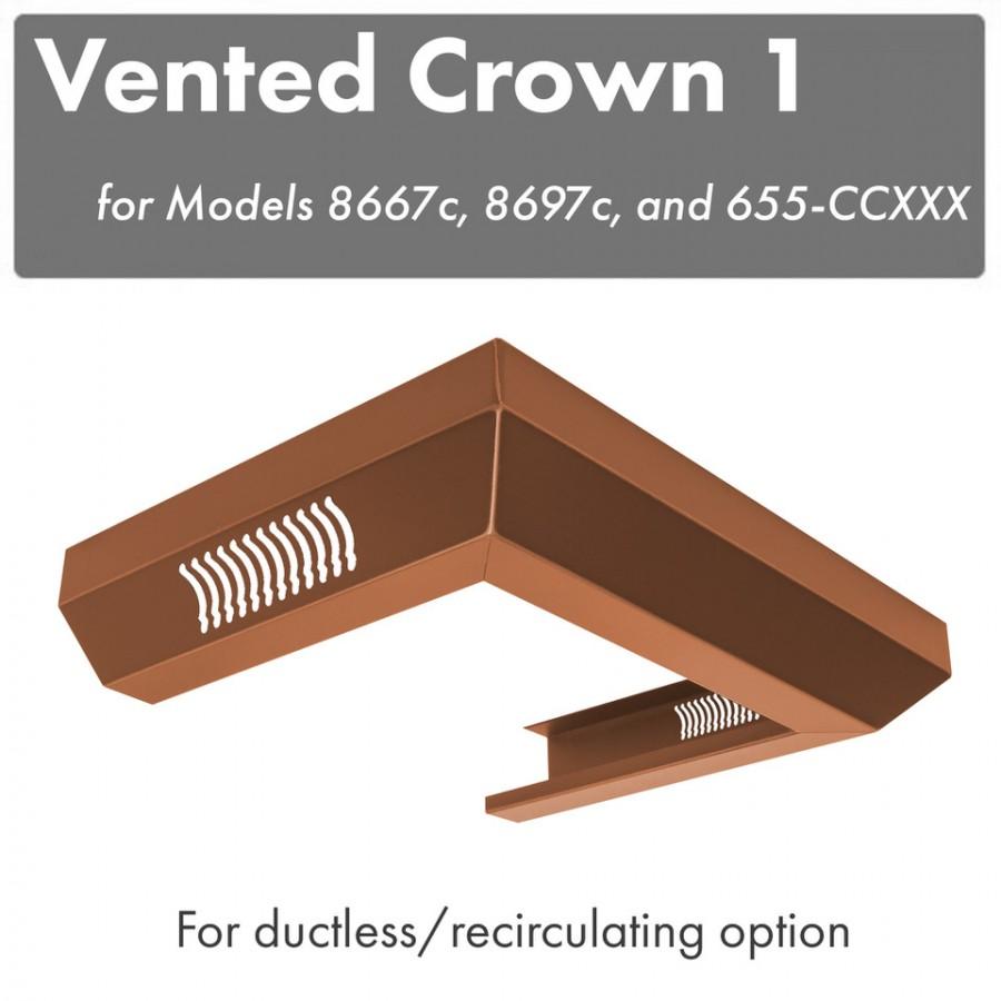 ZLINE Vented Crown Molding for Designer Range Hoods, CM1V-8667C
