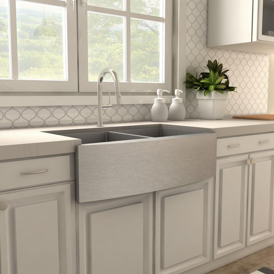 ZLINE Voltaire Kitchen Faucet, Brushed Nickel, VLT-KF-BN