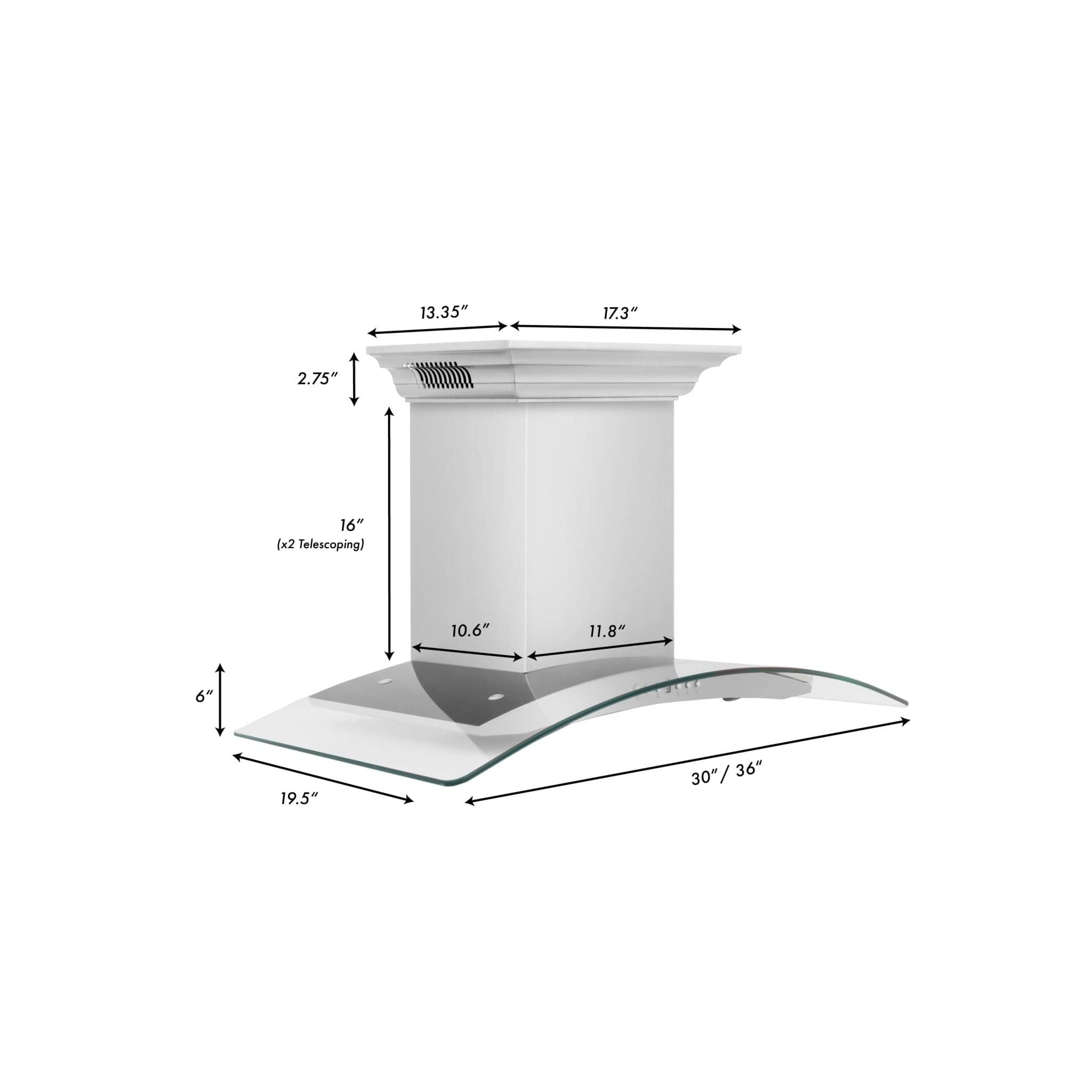 ZLINE WM RH StainlessSteelBuilt-in CrownSound™ BT Speakers KN4CRN-BT-42